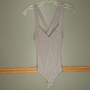 Abercrombie & Fitch Light Lavender Ribbed Bodysuit